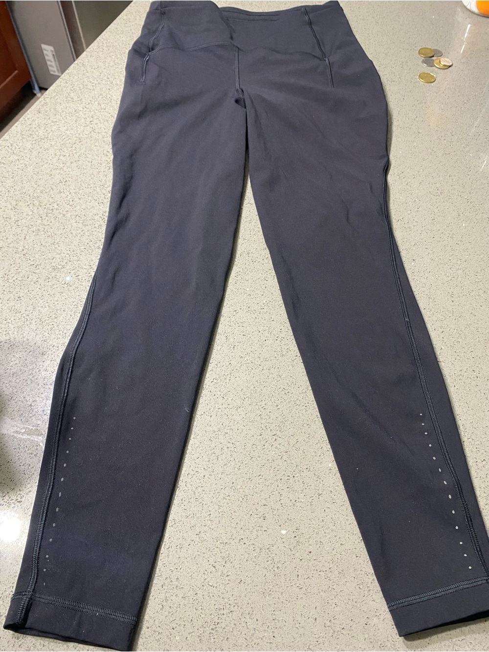lululemon athletica Navy Charcoal High-Rise Leggings